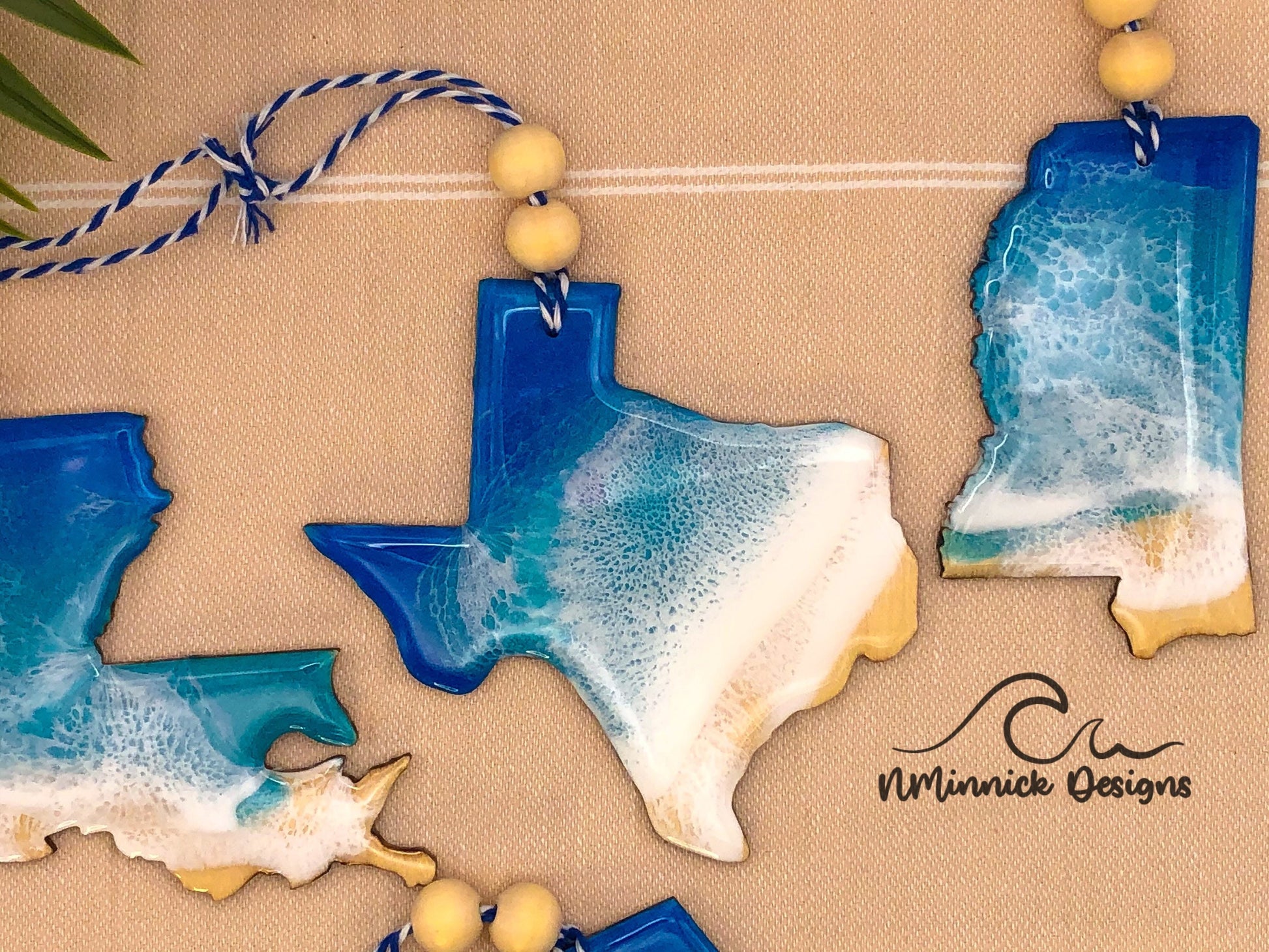 Texas Beach Christmas Ornament