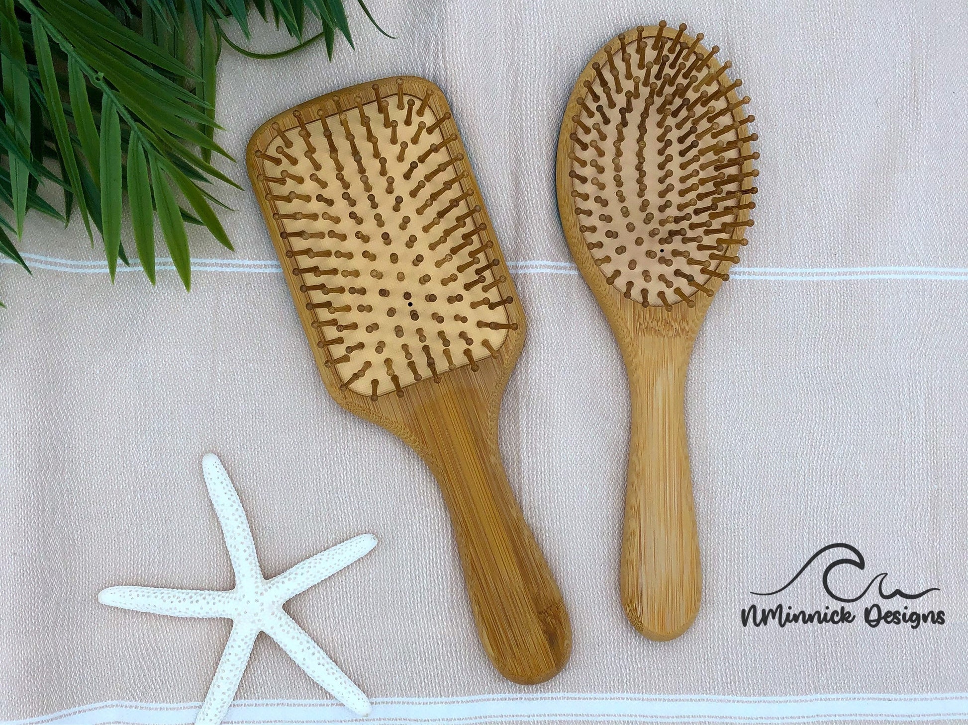 Ocean Resin Bamboo Detangling Hair Brush