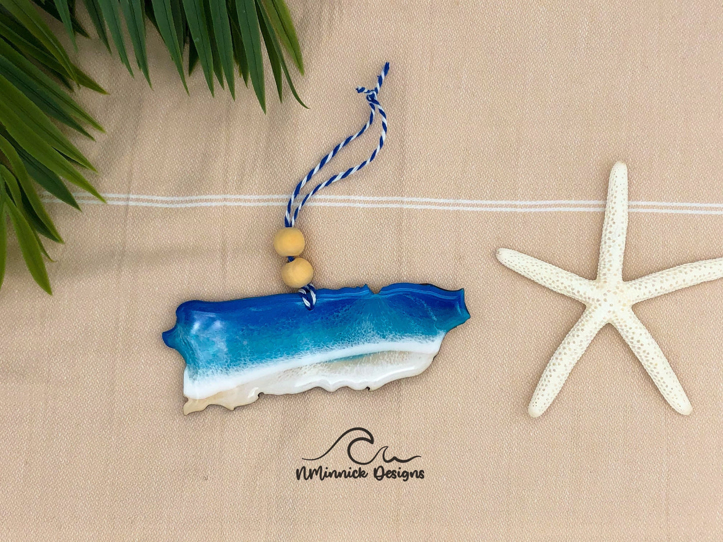 Puerto Rico Beach Christmas Ornament