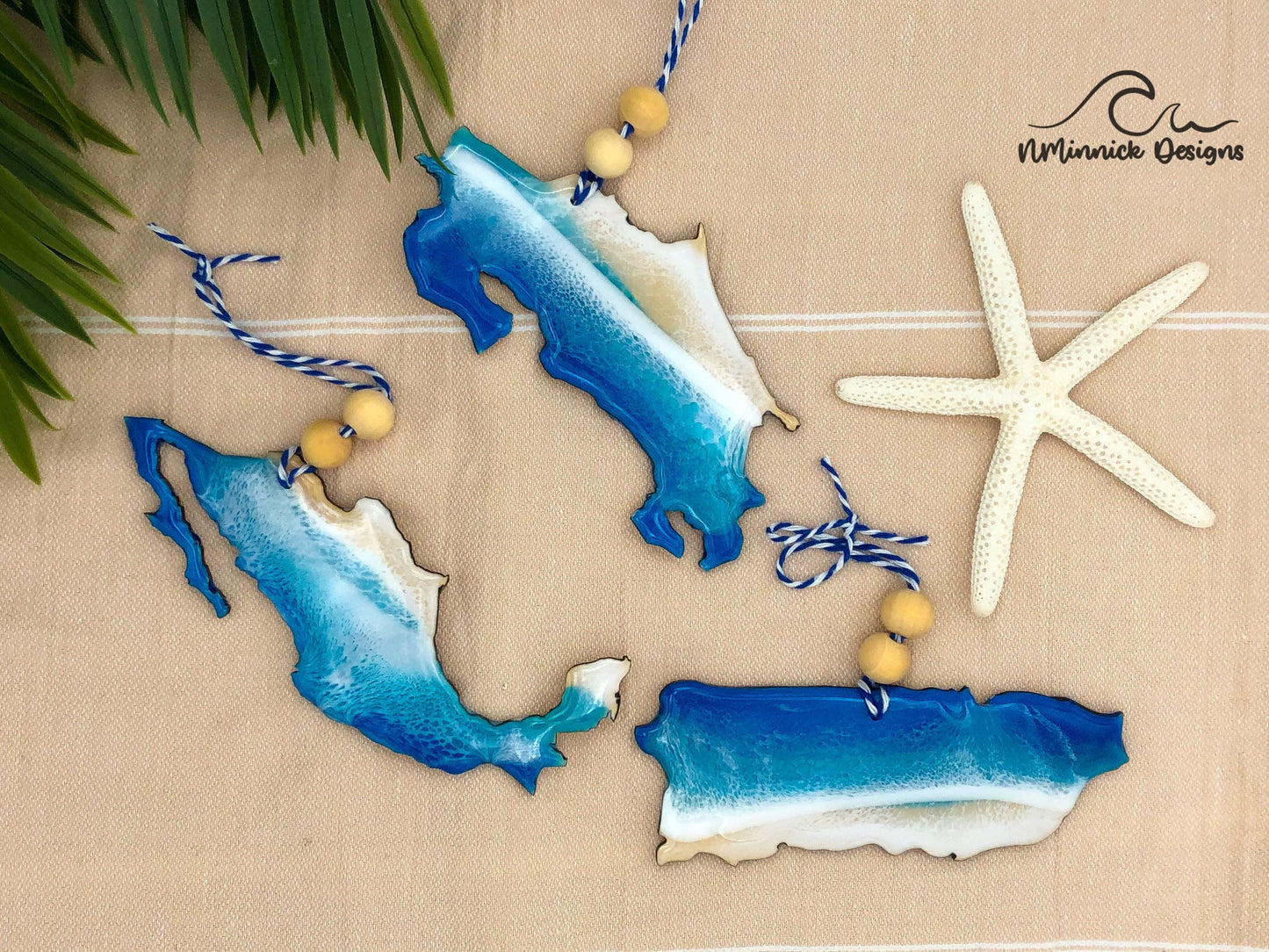 Puerto Rico Beach Christmas Ornament