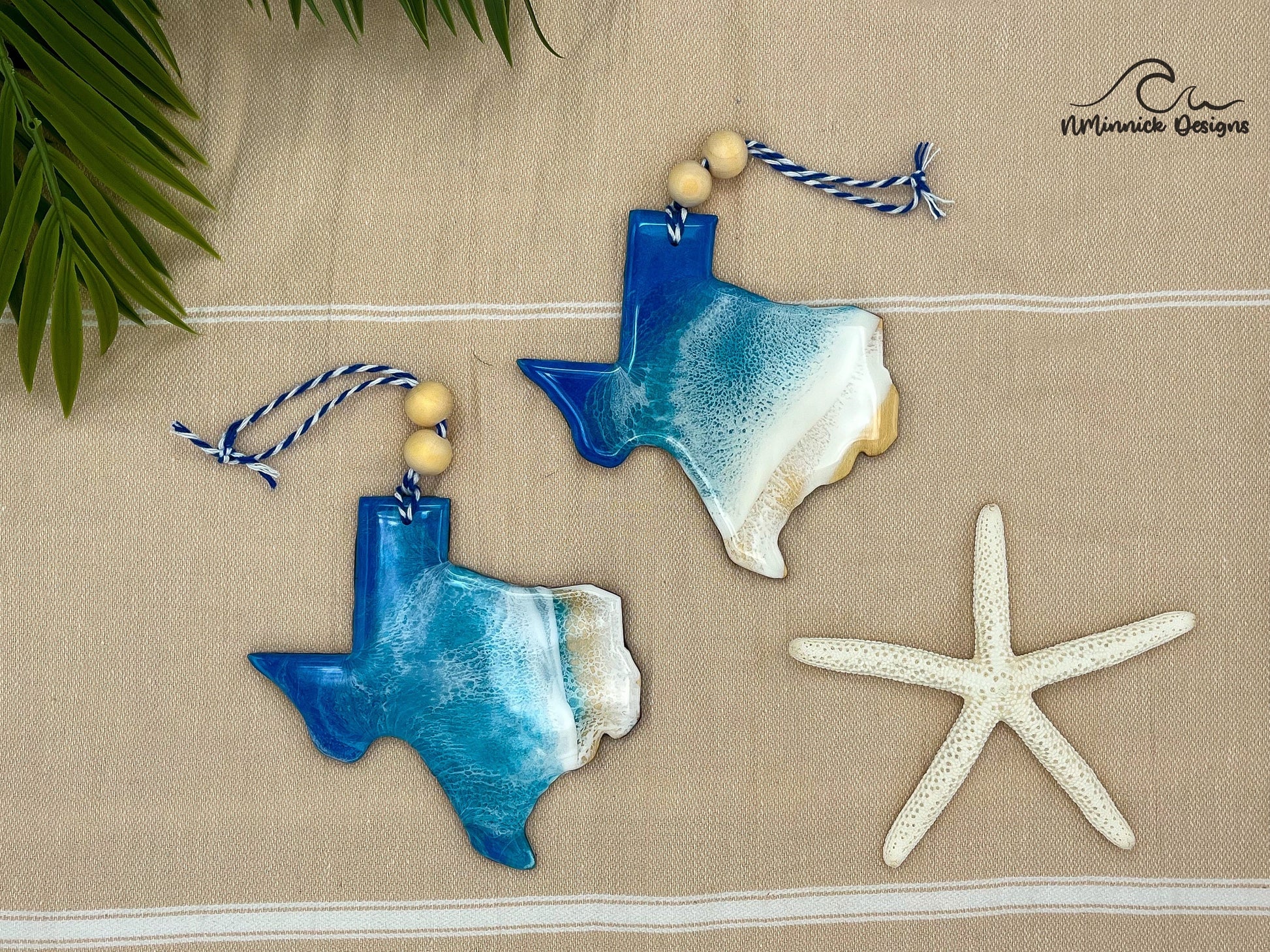 Texas Beach Christmas Ornament