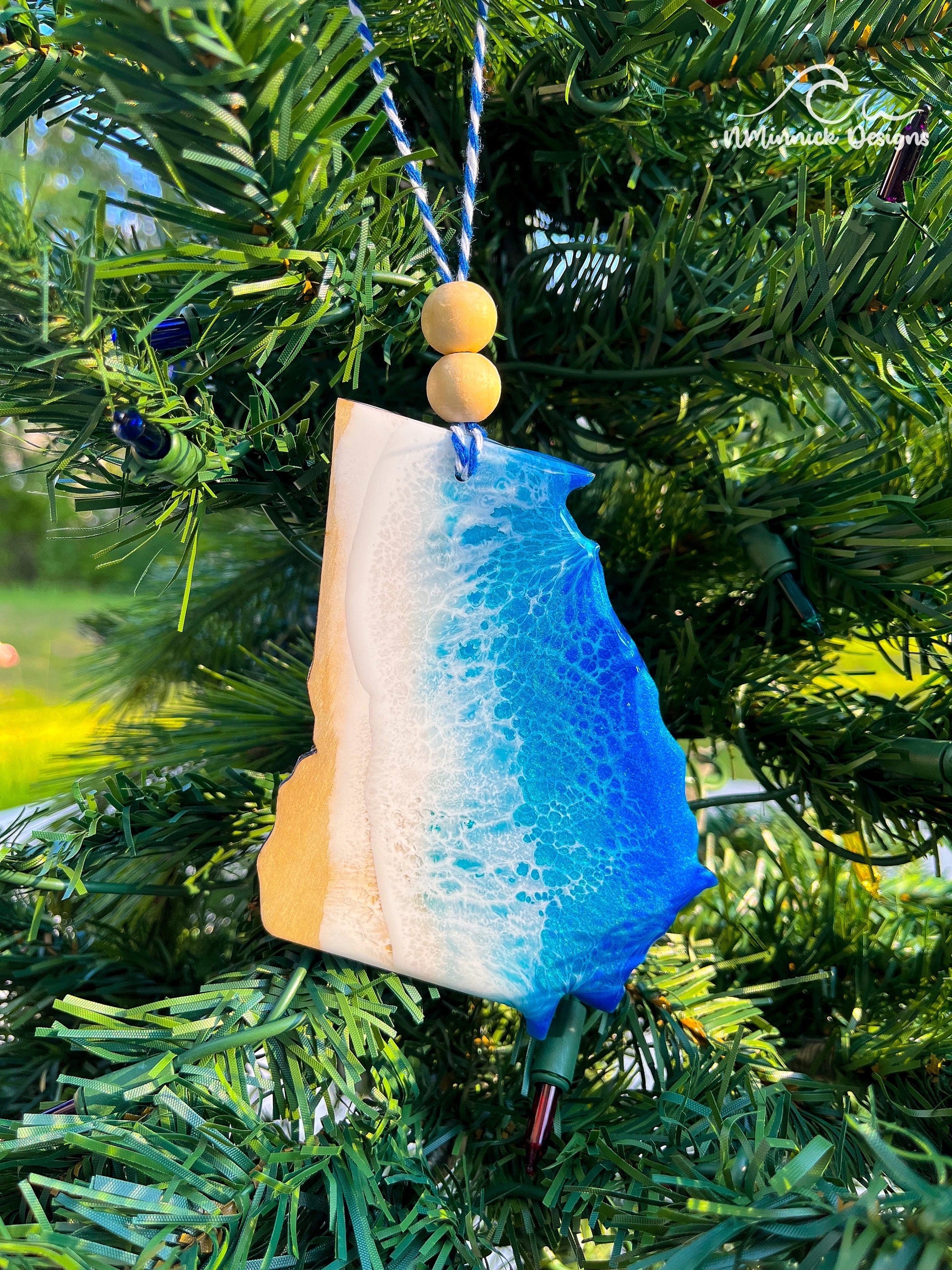 Georgia Beach Christmas Ornament