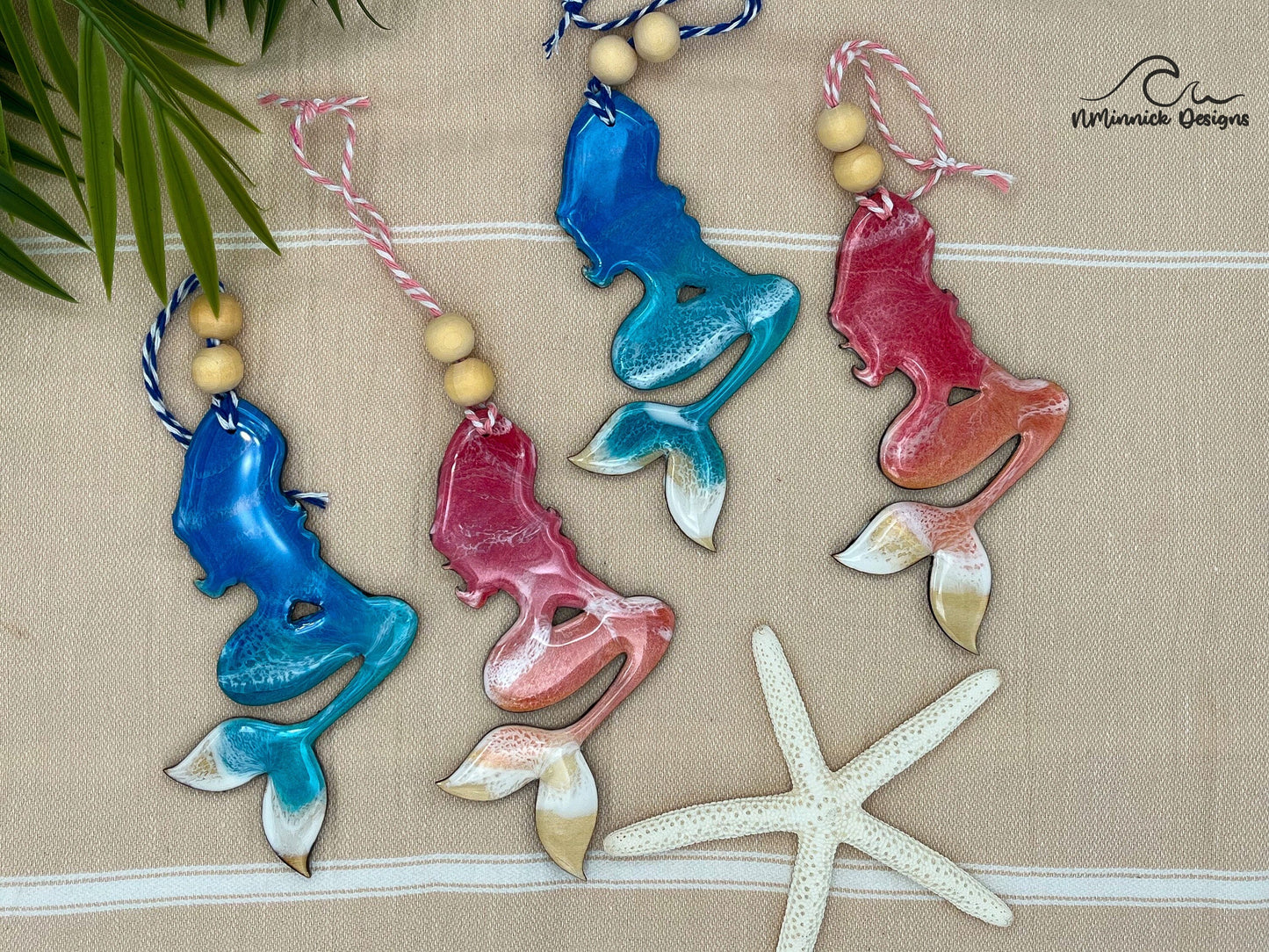 Mermaid Beach Christmas Ornament