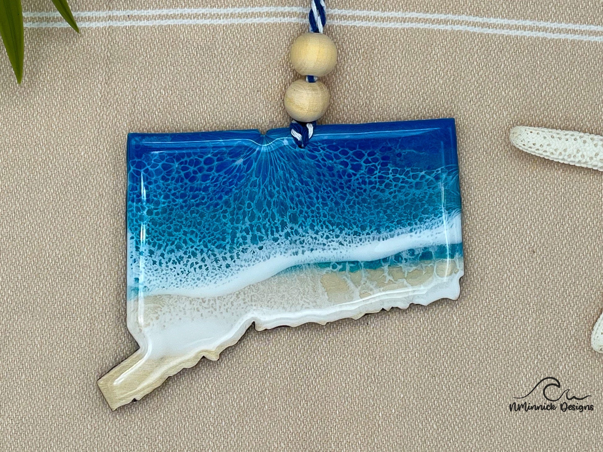 Connecticut Beach Christmas Ornament