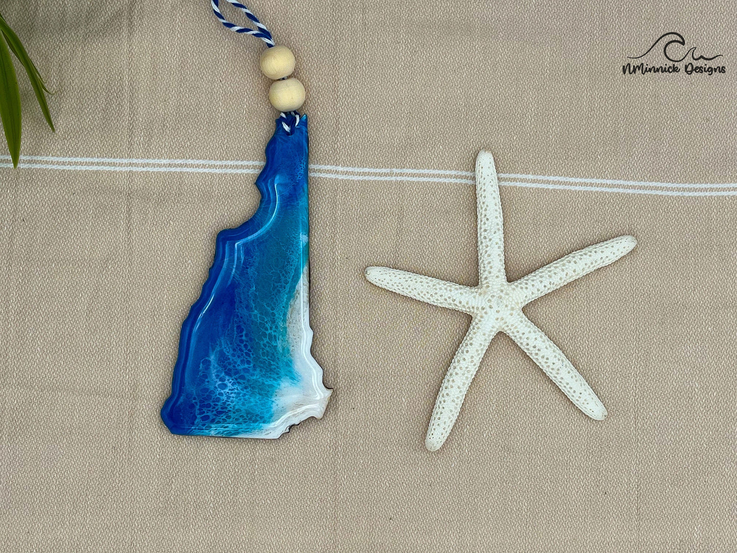 New Hampshire Resin Ocean Christmas Ornament