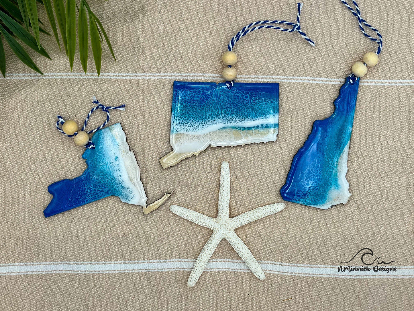 Connecticut Beach Christmas Ornament