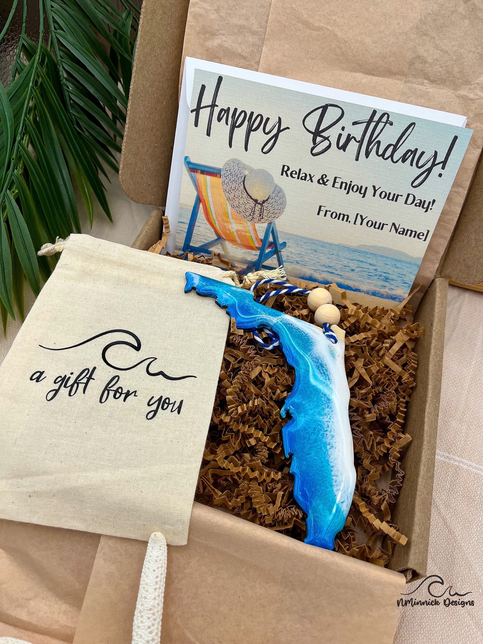 Florida Ornament Gift Box with Keepsake Ornament Gift Bag and Custom Card
