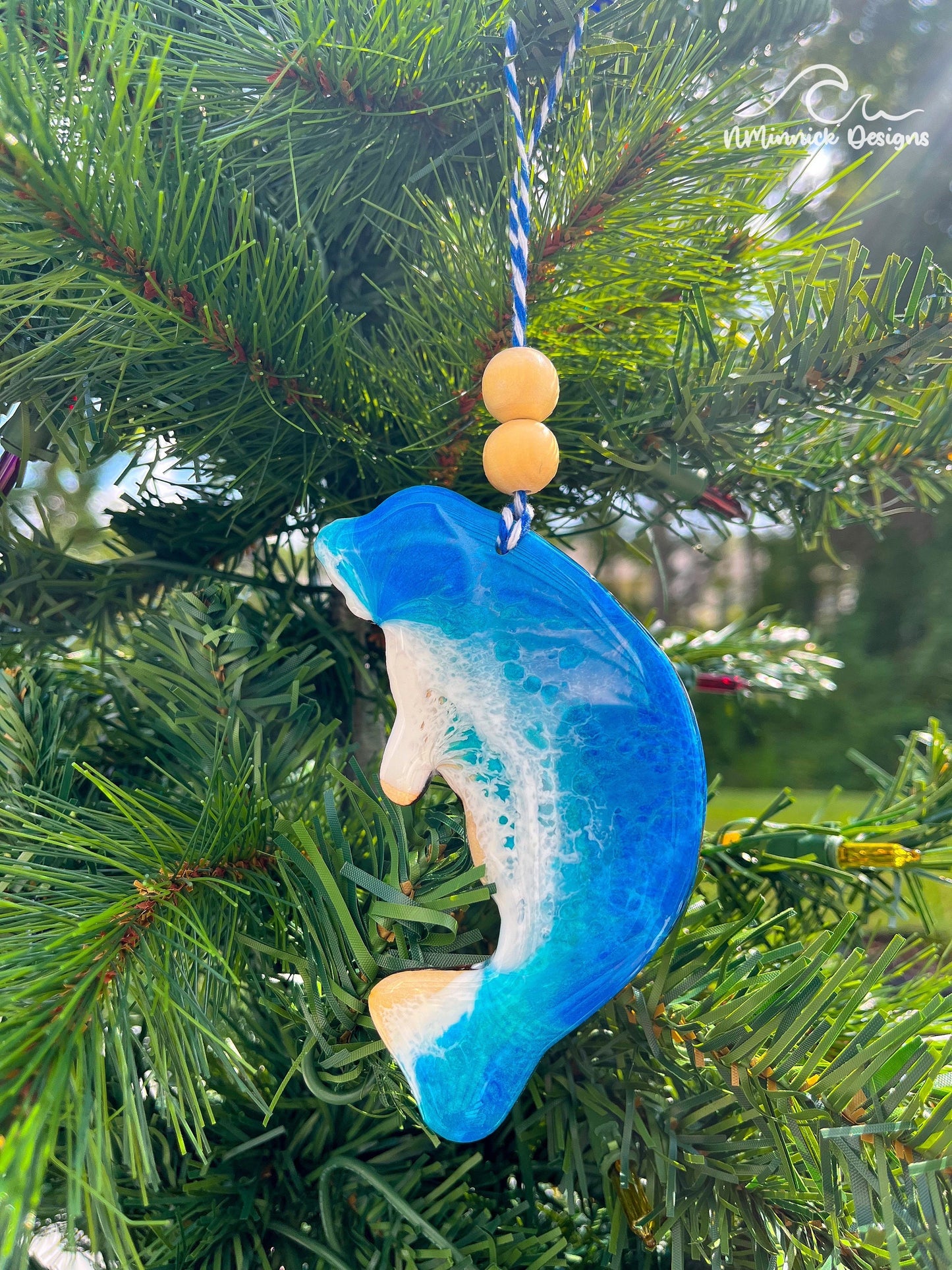 Manatee Ornament Gift Box with Keepsake Ornament Gift Bag and Custom Card