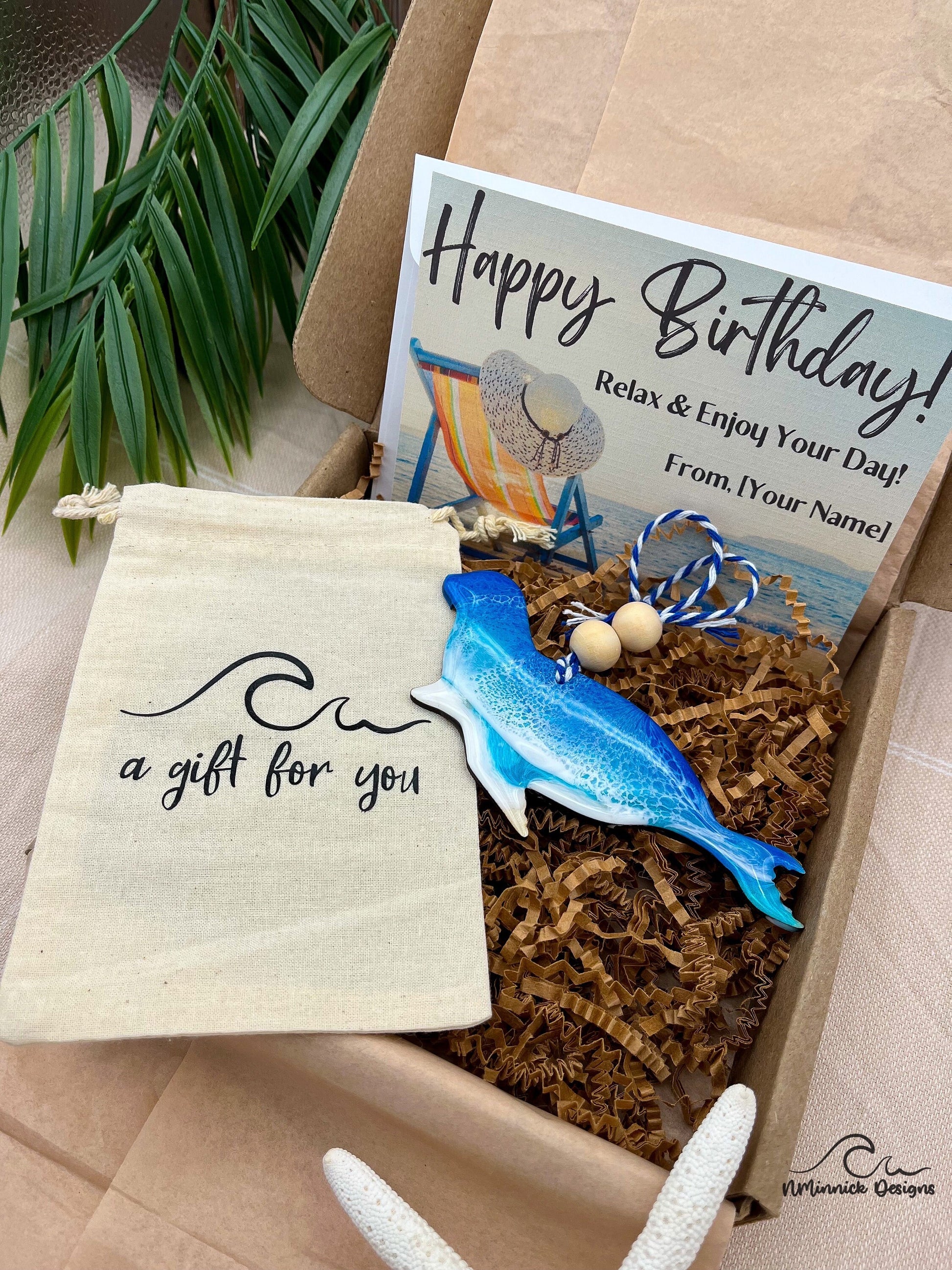 Seal Ornament Gift Box with Keepsake Gift Bag and Custom Card