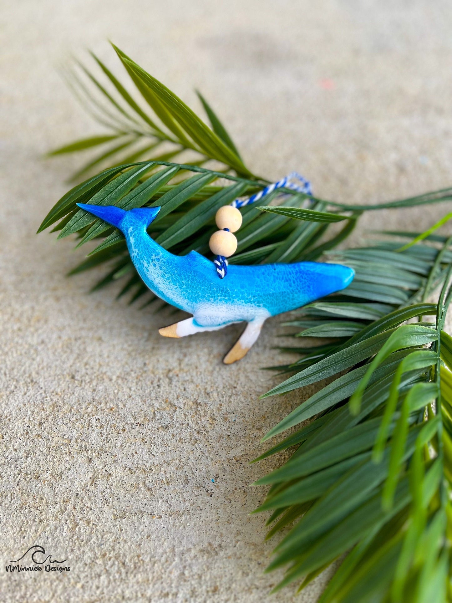 Humpback Whale Beach Christmas Ornament