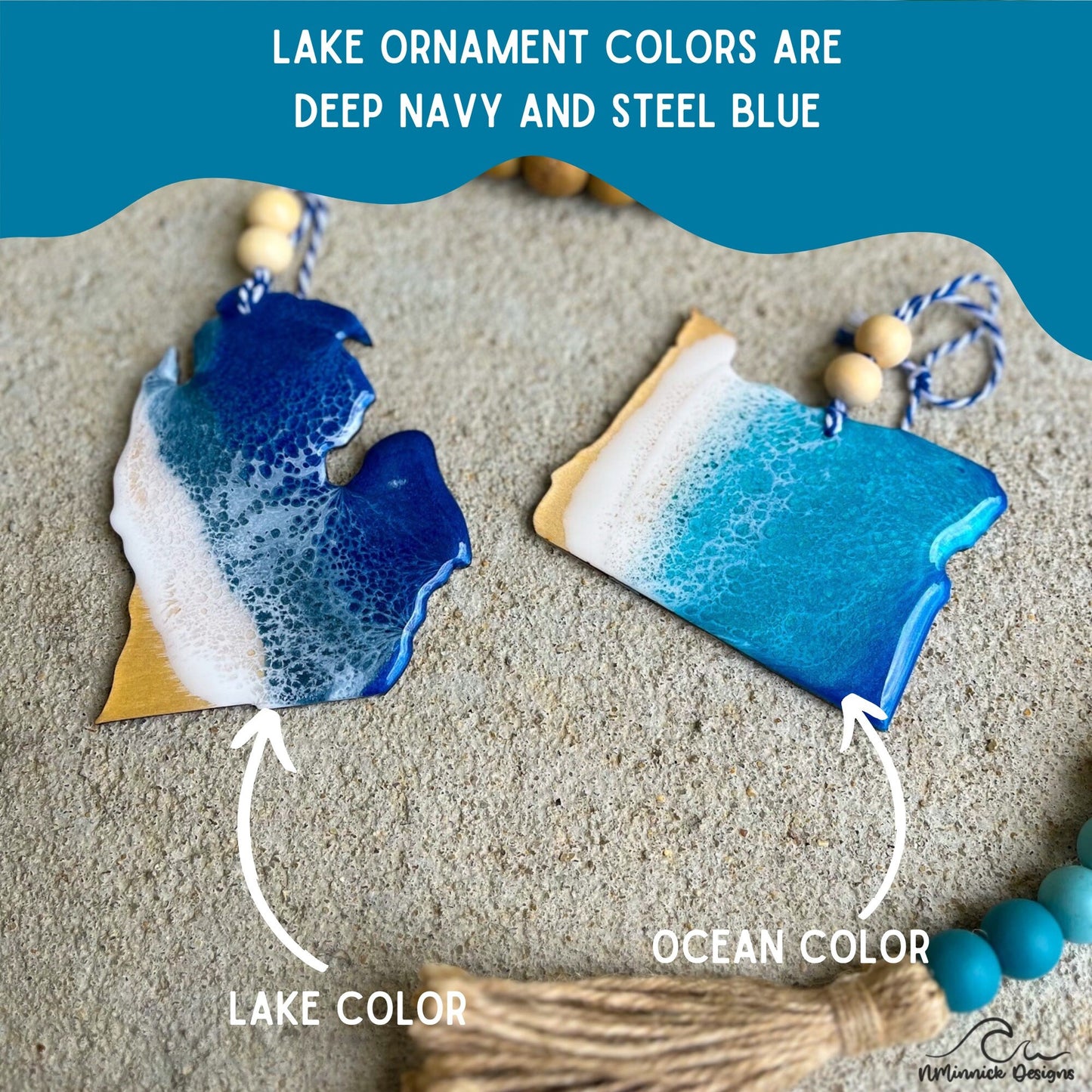 Michigan State Lake Ornament, Great Lakes, Lake House Decor, Home Gift, Christmas Ornament, Lake Michigan, Lake Gift