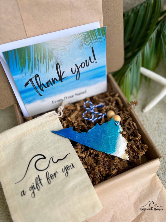 Virginia Beach Ornament Gift Box with Keepsake Gift Bag and Custom Card