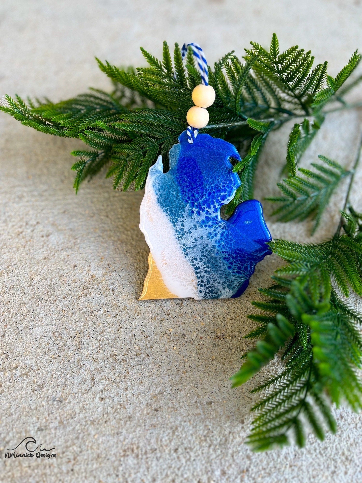 Michigan State Lake Ornament, Great Lakes, Lake House Decor, Home Gift, Christmas Ornament, Lake Michigan, Lake Gift