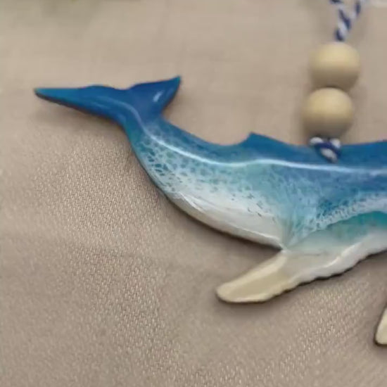 Humpback Whale Ornament, Whale Ornament, Sea Life, Ocean Whale, Whale Art, Coastal Christmas, Beach Christmas Tree