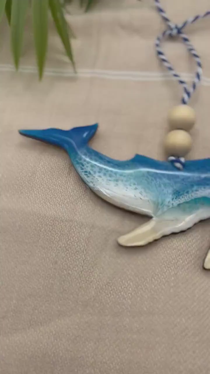Humpback Whale Ornament, Whale Ornament, Sea Life, Ocean Whale, Whale Art, Coastal Christmas, Beach Christmas Tree