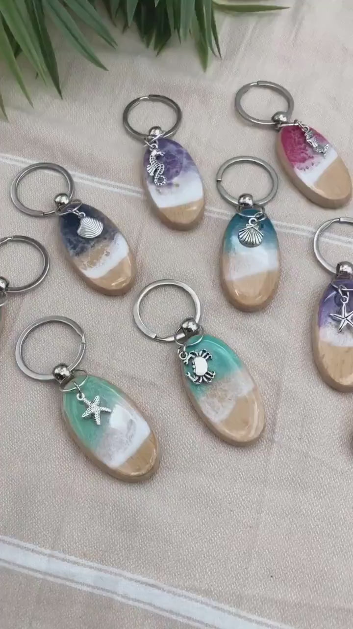 Personalized Resin Keychain, Purse Charm
