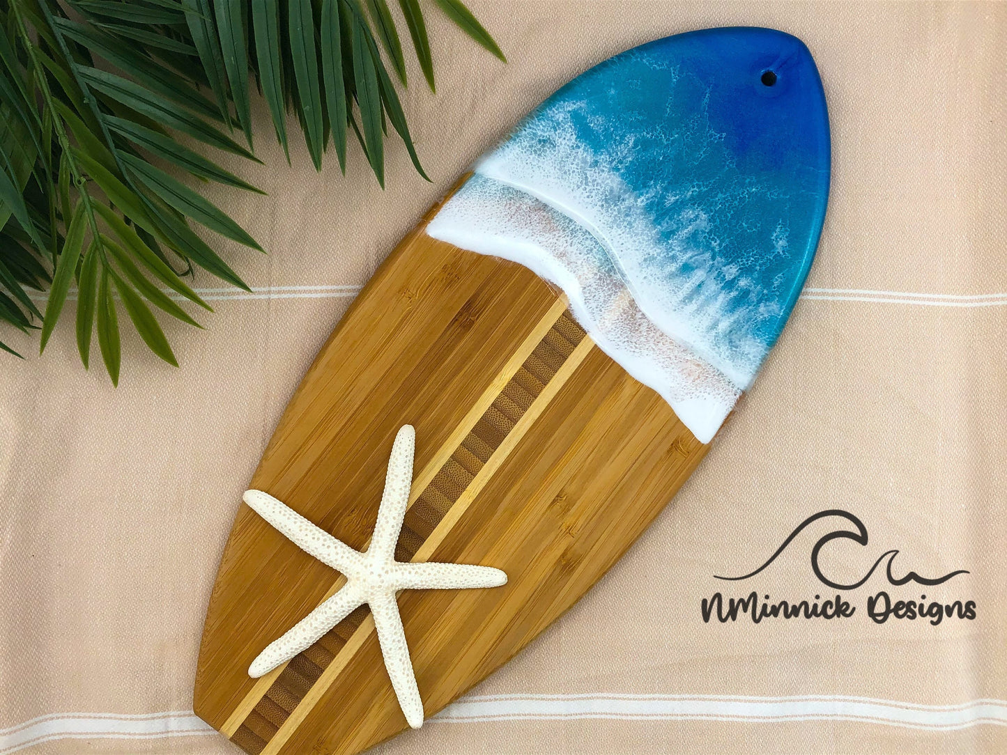 Surf Board Ocean Charcuterie Board