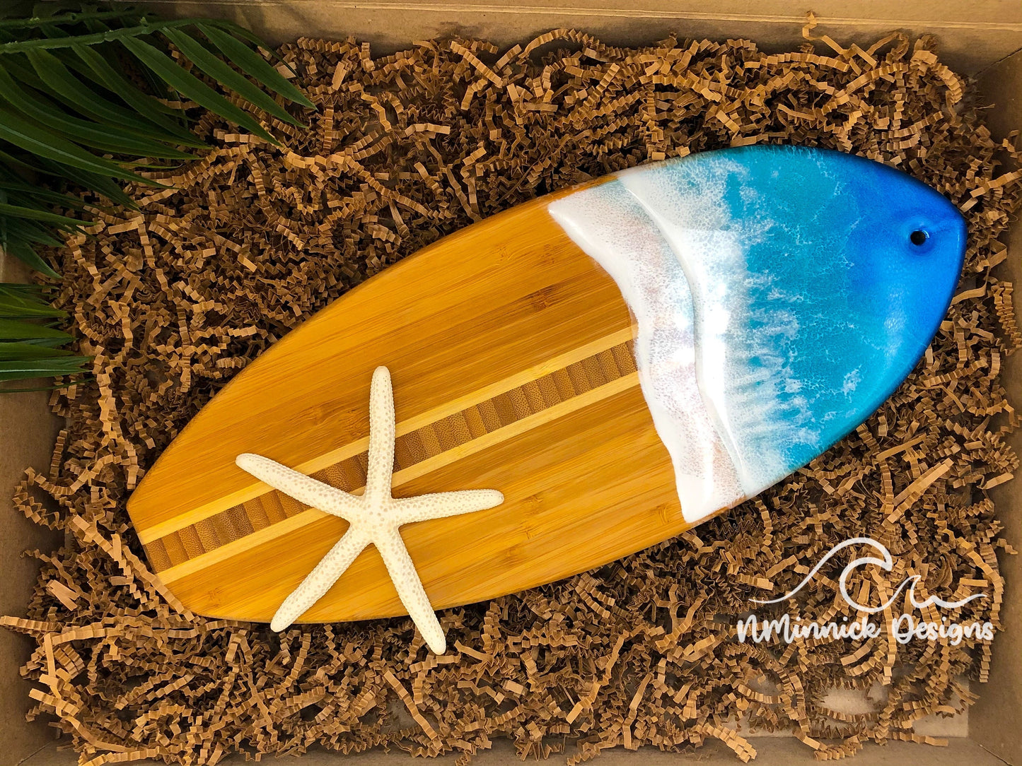 Surf Board Ocean Charcuterie Board