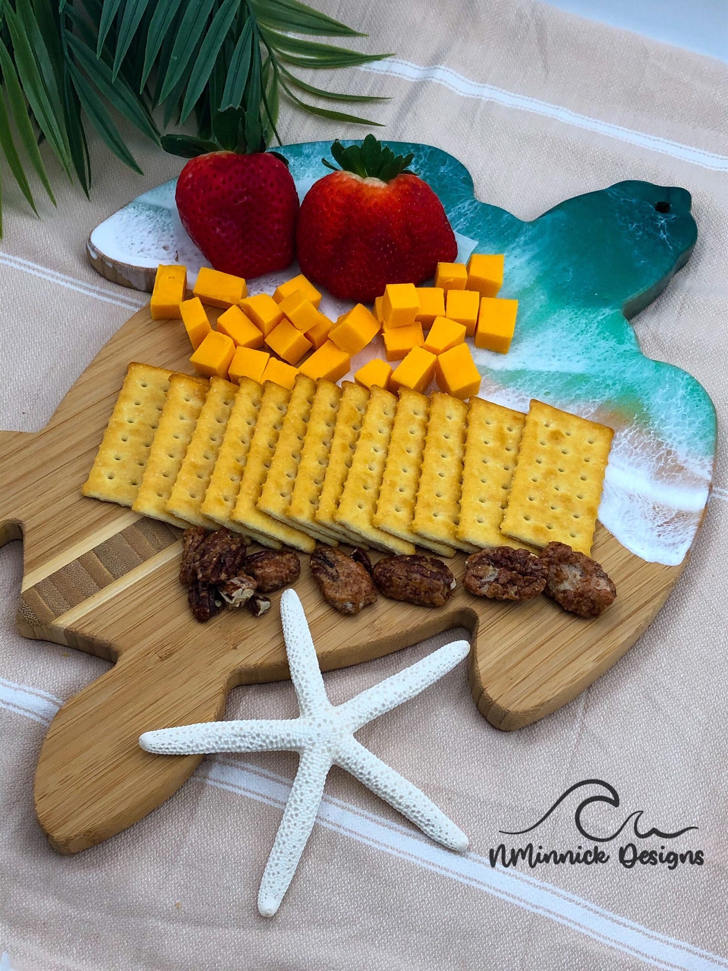 Sea Turtle Ocean Resin Serving Board