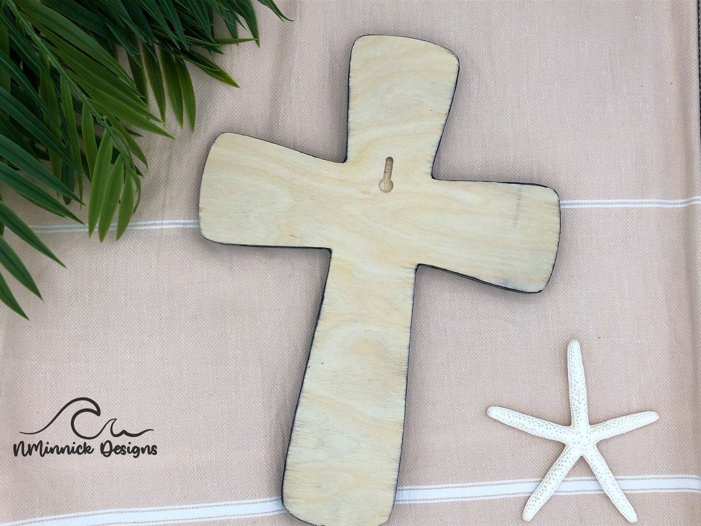 Beach Resin Wall Cross, Coastal Cross