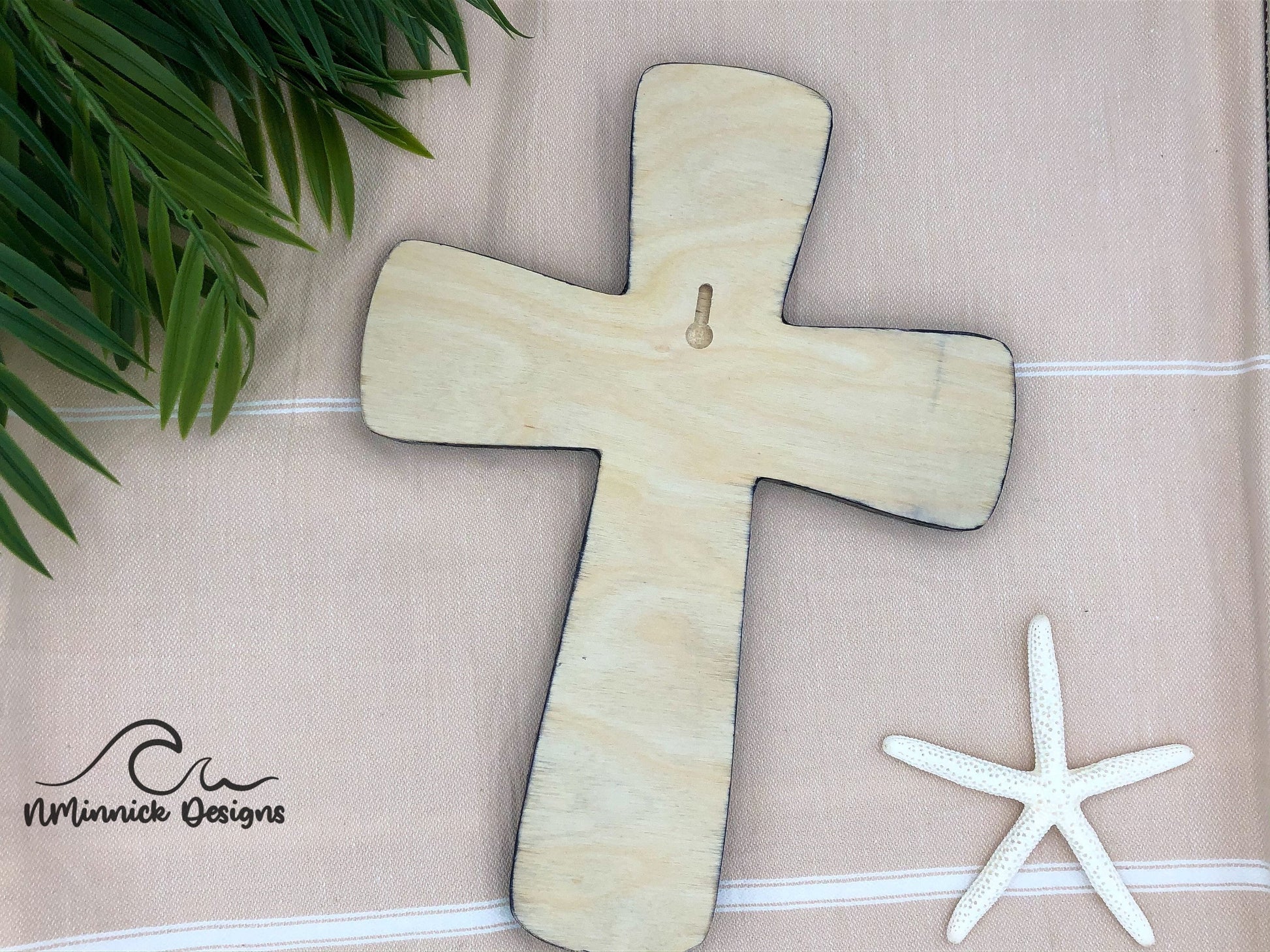 Beach Resin Wall Cross, Coastal Cross