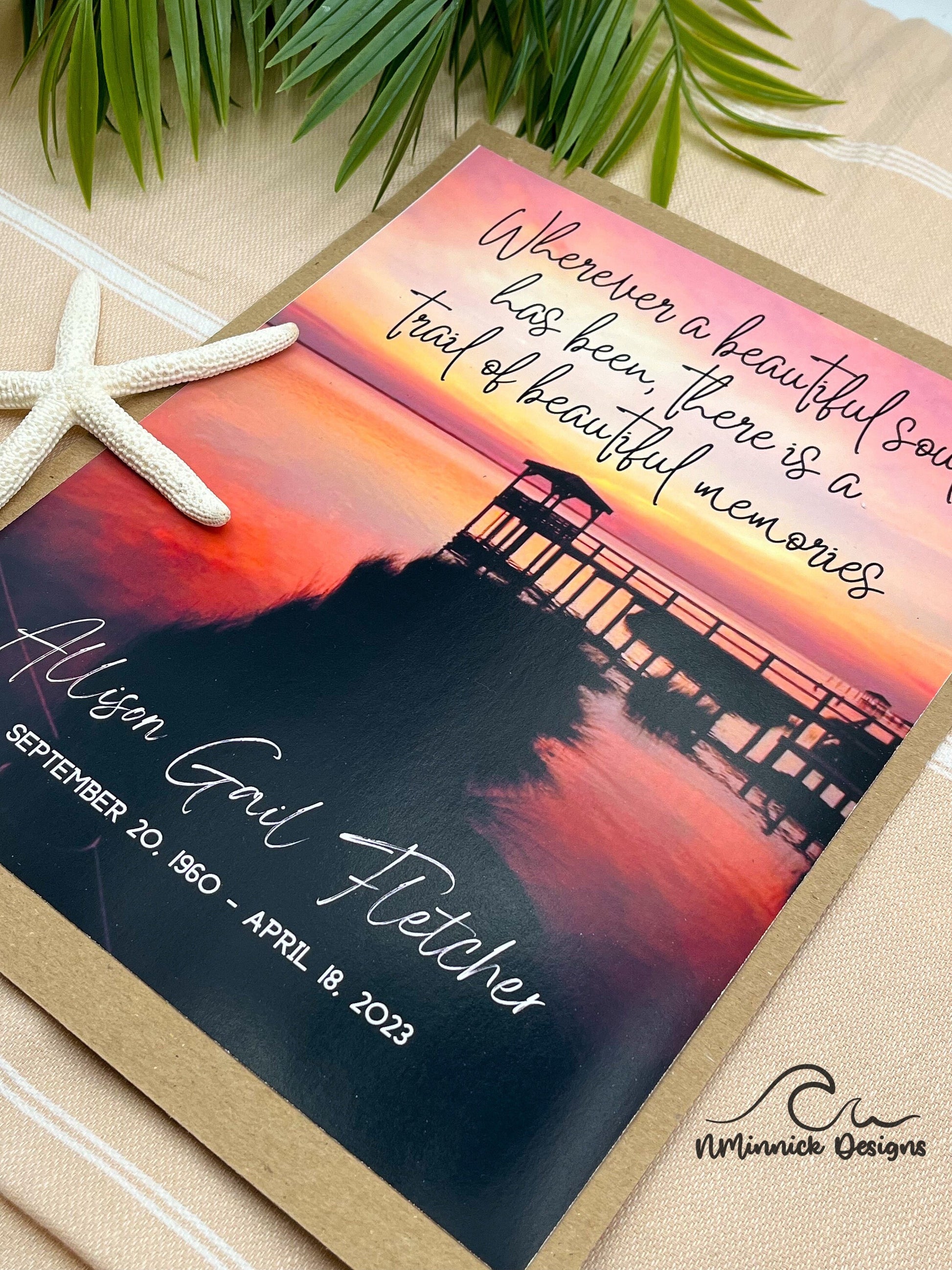 Sunset Memorial Print with Poem, Remembrance Gift, Memorial Poem Print, Bereavement Gift, Sympathy Gift, North Carolina Photography Print