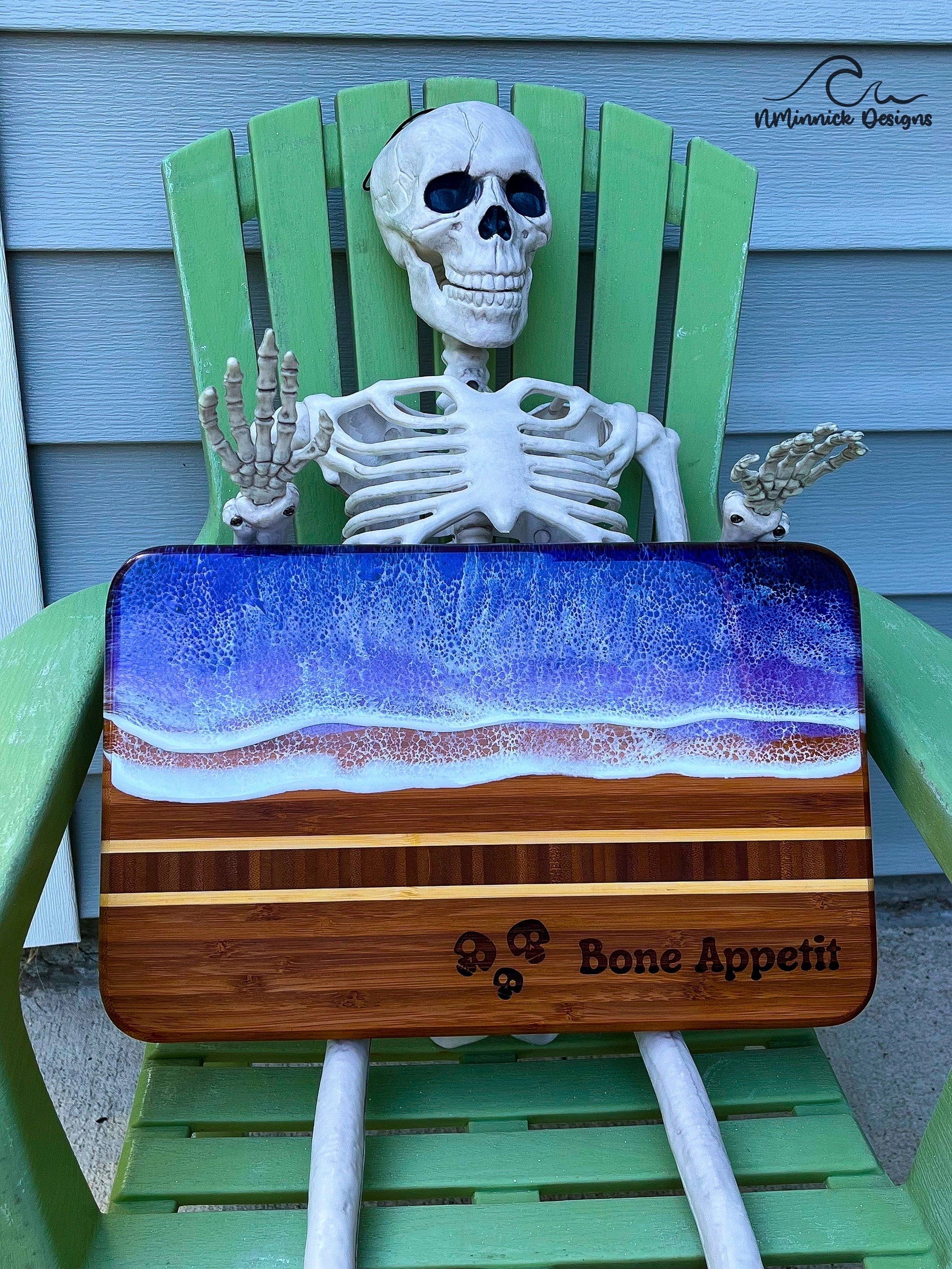 Bone Appetit - Halloween Charcuterie Board, Halloween Kitchen, Coastal Halloween, Halloween Humor, Halloween Party Decor, Spooky Season