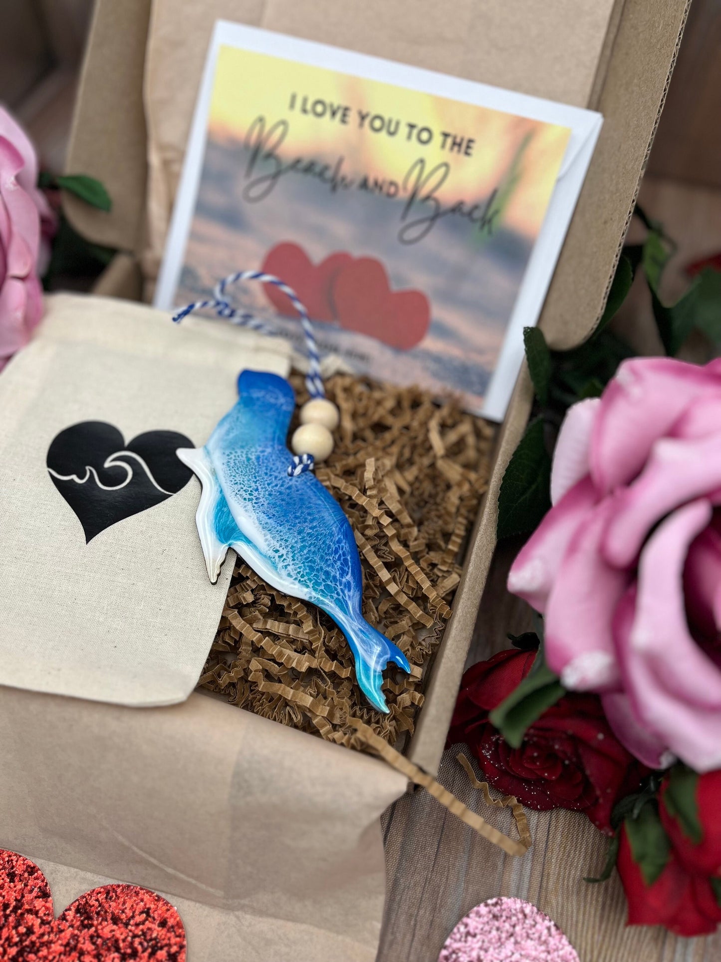 Seal Ornament, Valentines Day Gift Box with Custom Card and Ornament Keeper, Ocean Decor, Sea Life Art
